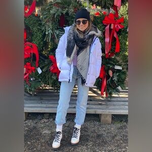 Zara cropped straight high wasted in light wash